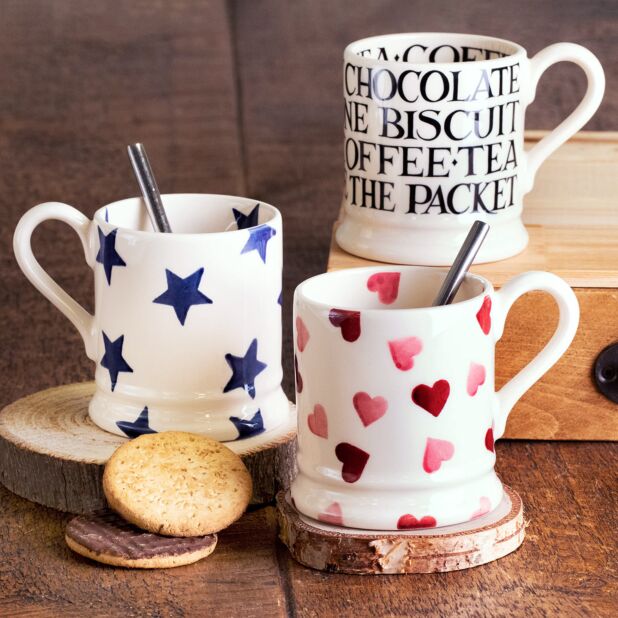 Emma Bridgewater Pink Hearts Half Pint Mug
