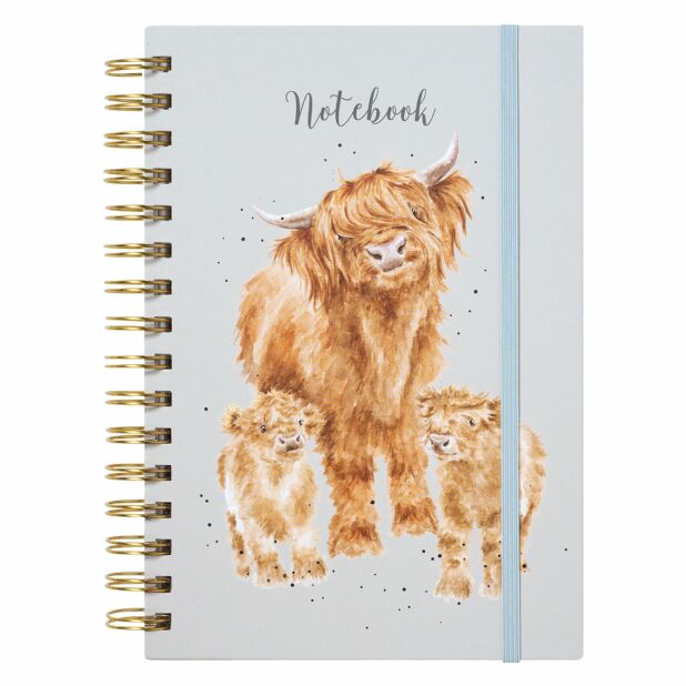 Wrendale Designs ‘Highland Wishes’ Cow Spiral Bound A5 Notebook