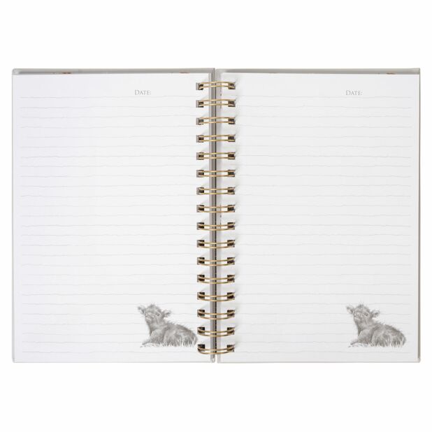 Wrendale Designs ‘Highland Wishes’ Cow Spiral Bound A5 Notebook